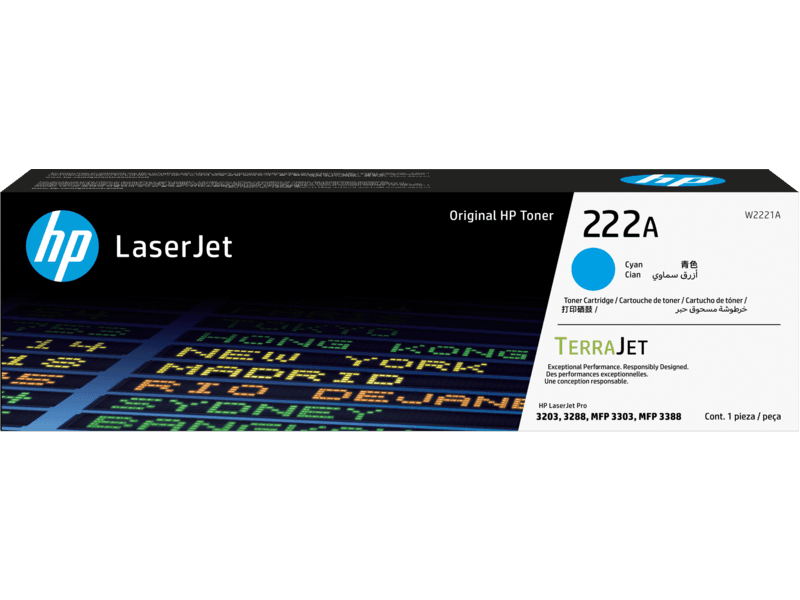 HP 222A-W2221A Mavi Orijinal Toner