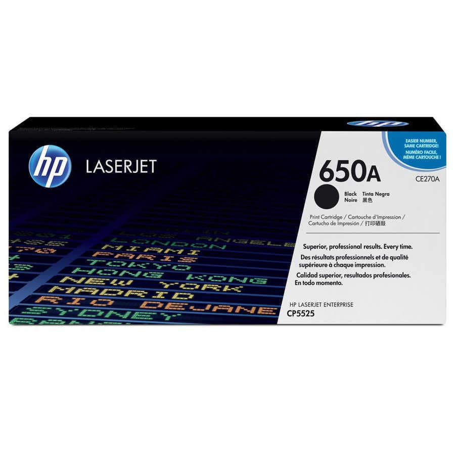 Hp 650A-CE270A Siyah Orijinal Toner