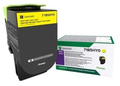 Lexmark CS417-71B5HY0 Sarı Orijinal Toner Yüksek Kapasiteli