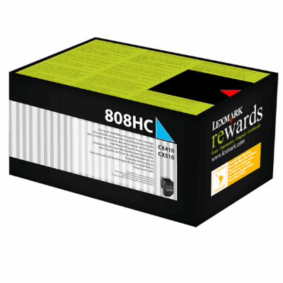 Lexmark CX410-80C8HC0 Mavi Orijinal Toner Yüksek Kapasiteli