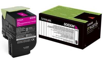 Lexmark CX510-80C8XM0 Kırmızı Orijinal Toner Extra Yüksek Kapasiteli