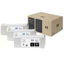 HP 81 C5066A Siyah Orijinal Kartuş 3'lü Paket