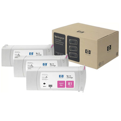 HP 81 C5068A Kırmızı Orijinal Kartuş 3'lü Paket