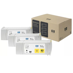 HP 83 C5075A Sarı Orijinal Kartuş 3'lü Paket