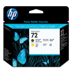 HP 72 C9384A Orijinal Sarı ve Mat Siyah Baskı Kafası