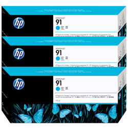 HP 91 C9483A Mavi Orijinal Kartuş 3'lü Paket