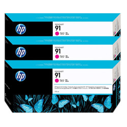HP 91 C9484A Kırmızı Orijinal Kartuş 3'lü Paket