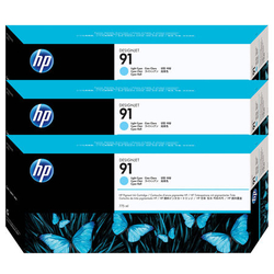 HP 91 C9486A Açık Mavi Orijinal Kartuş 3'lü Paket