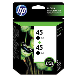 HP 45 C6650F Siyah Orijinal Kartuş İkili Paket