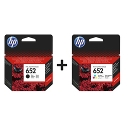 HP 652 F6V24AE Renkli + F6V25AE Siyah Orijinal Kartuş Seti
