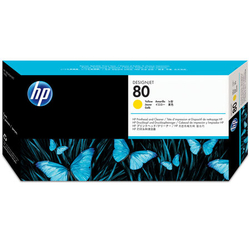 HP 80 C4823A Orijinal Sarı Baskı Kafası ve Kafa Temizleyici