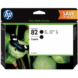 HP 82 P2V34A Siyah Orijinal Kartuş 2'li Paket